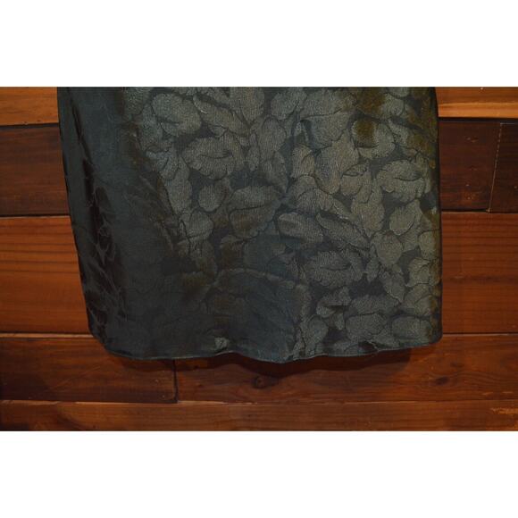 Nasty Gal Slip Dress Cowlin' For You Floral Jacquard Green Size 2 - Picture 9 of 11